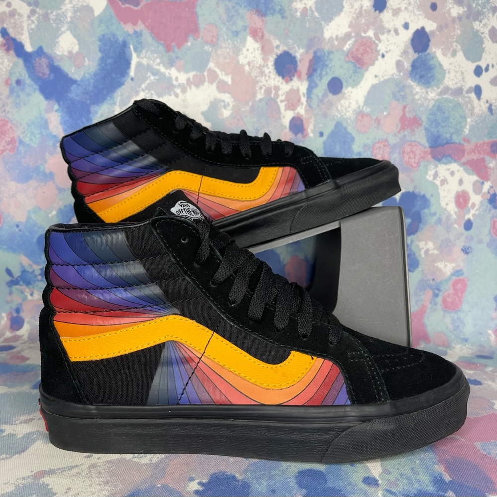 VANS Sk8-Hi Reissue Refract  Black/Multi Color US Women’s Size 8